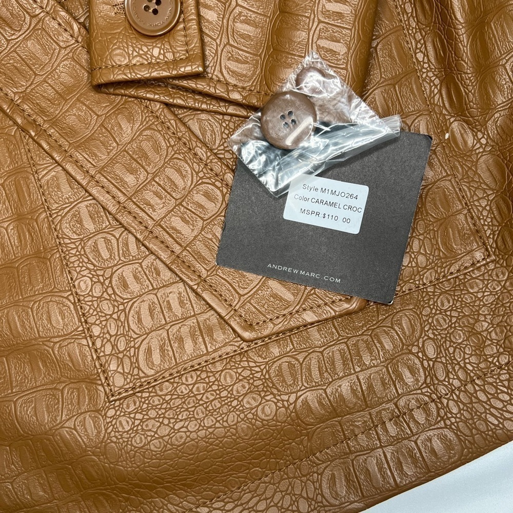 NWT! Marc New York by Andrew Marc Faux Crocodile Jacket - Picture 10 of 10
